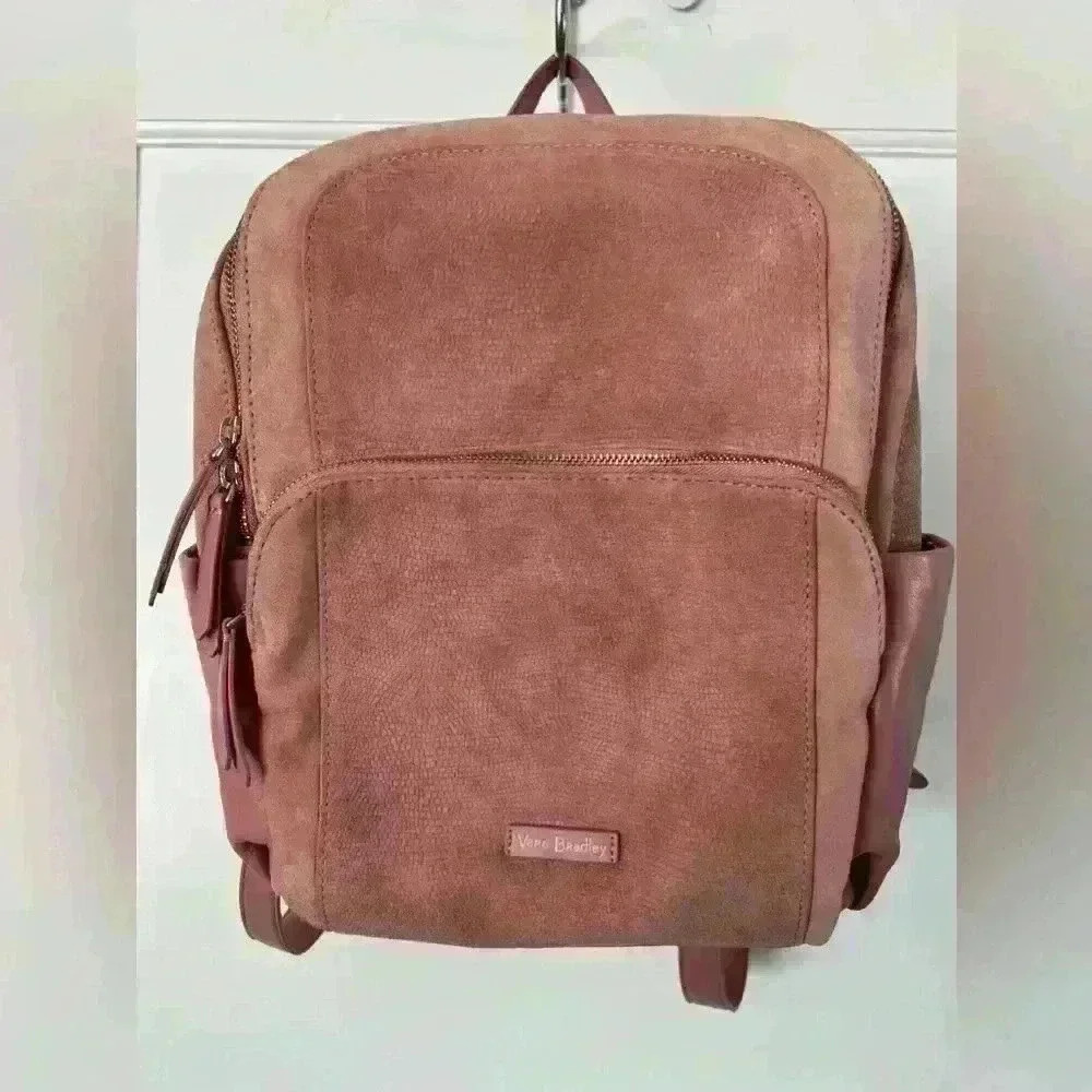 Vera Bradley leather and suede backpack purse